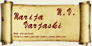 Marija Varjaški vizit kartica